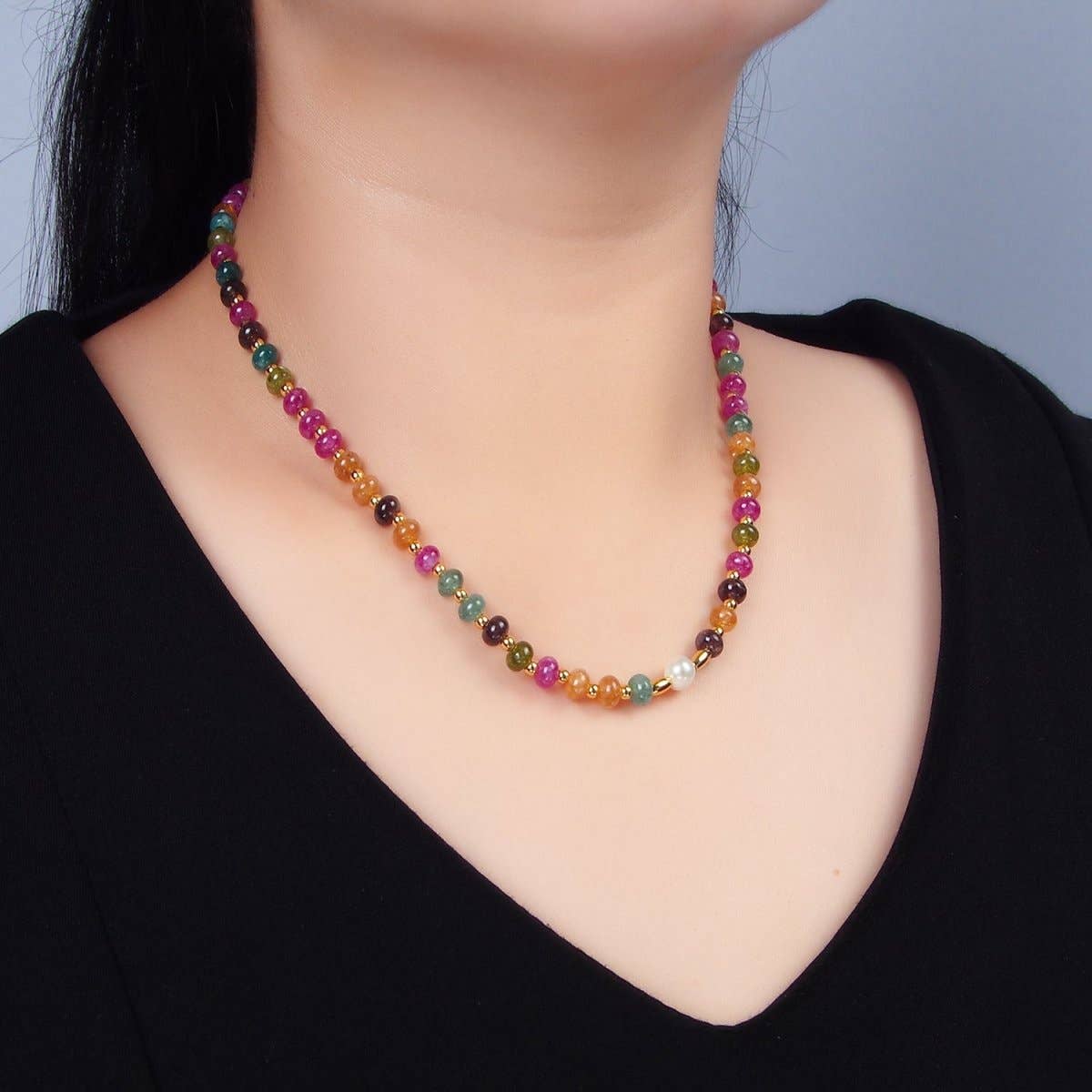 Multicolor Bead Necklace