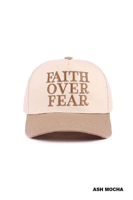 Faith Over Fear Two Tone Cotton Hat