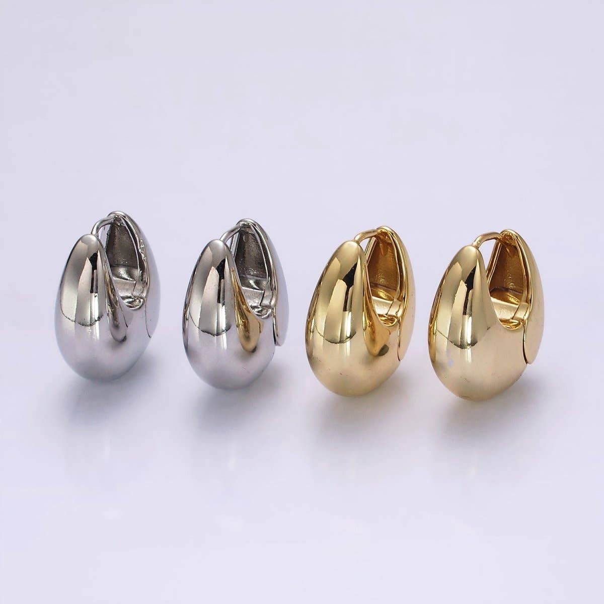 14K Gold Filled Rounded Huggie Earrings