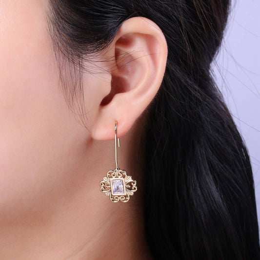 18k Gold Filled Vintage Inspired Gold Earring