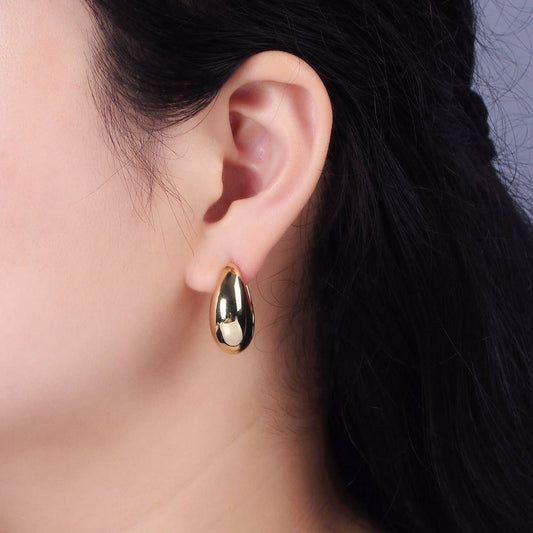 14K Gold Filled Rounded Huggie Earrings