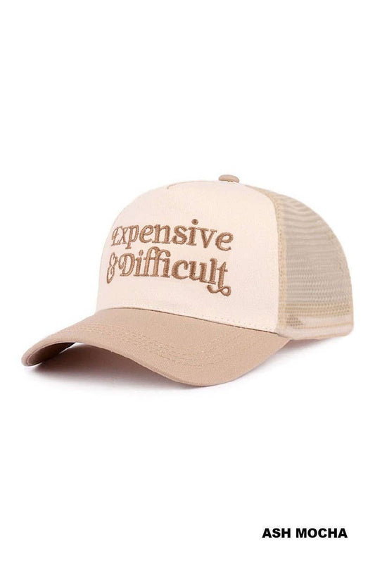 Expensive & Difficult Two Tone Mesh Snapback Hat