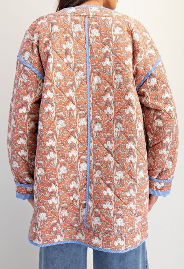 Cotton Print Quilted Jacket