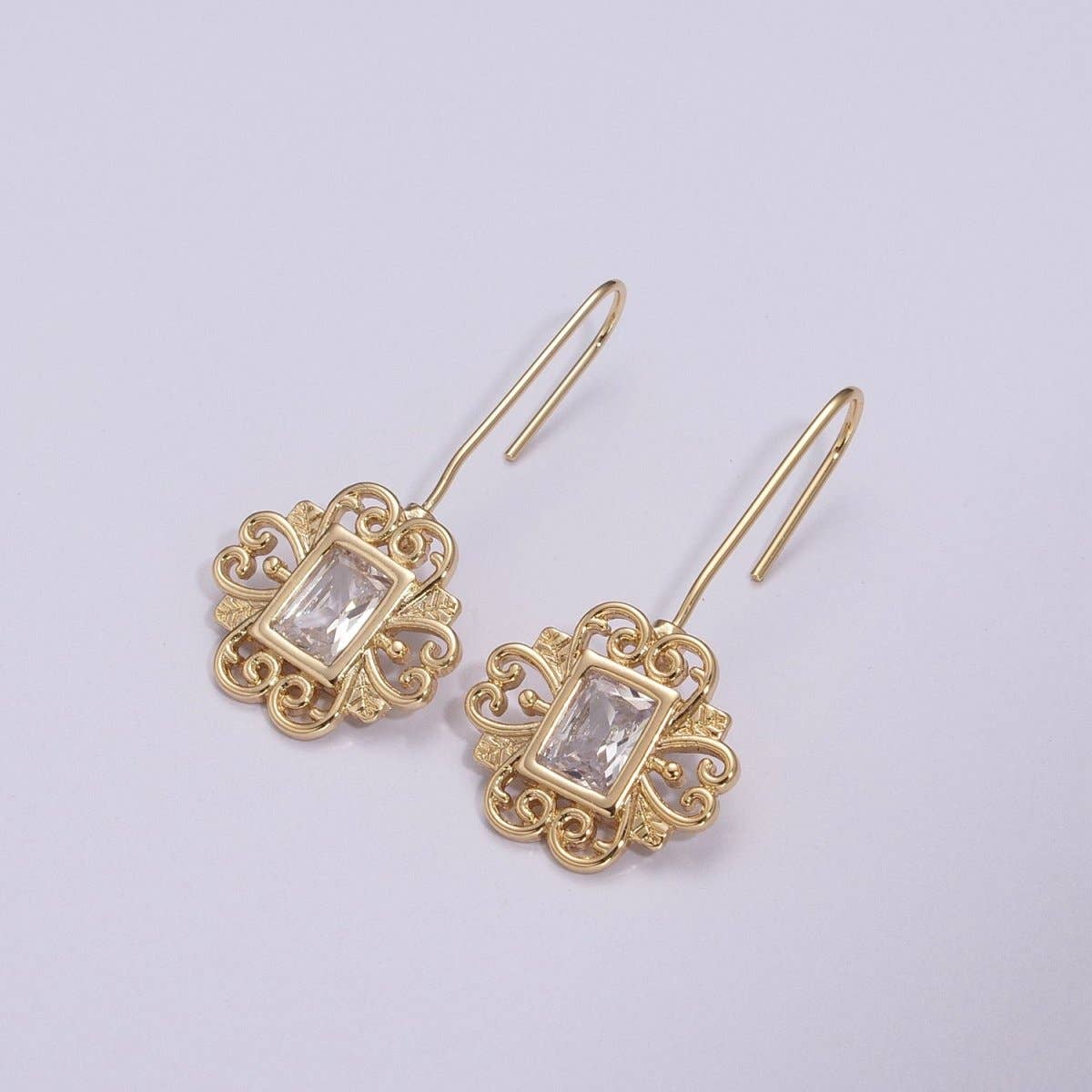 18k Gold Filled Vintage Inspired Gold Earring